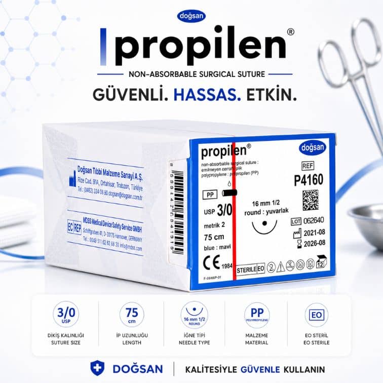 DOĞSAN Propilen® Non-Absorbable Cerrahi Sütür | REF: P4160 ürün görseli
