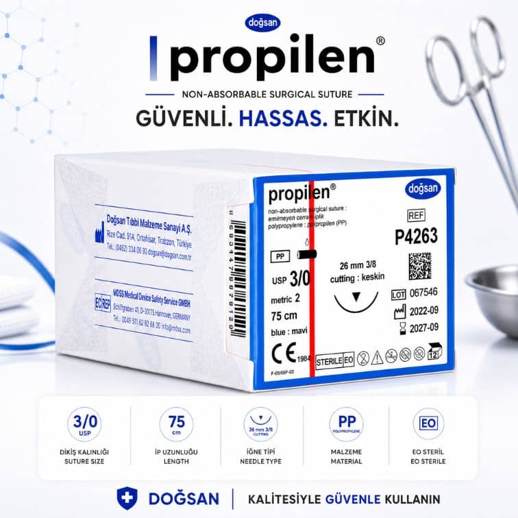DOĞSAN Propilen® Non-Absorbable Cerrahi Sütür | REF: P4263 ürün görseli