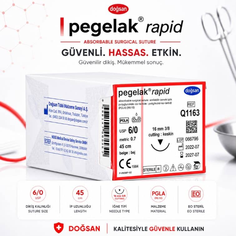 DOĞSAN Pegelak® Rapid Emilebilir Cerrahi Sütür | REF: Q1163 ürün görseli