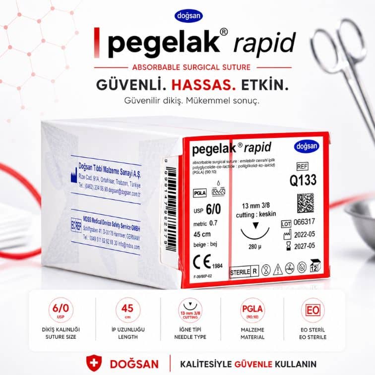 DOĞSAN Pegelak® Rapid Emilebilir Cerrahi Sütür | REF: Q133 ürün görseli