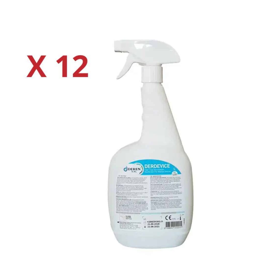 Deren Derdevice 12 Adet - Hızlı Yüzey Dezenfektanı 1 Lt ürün görseli