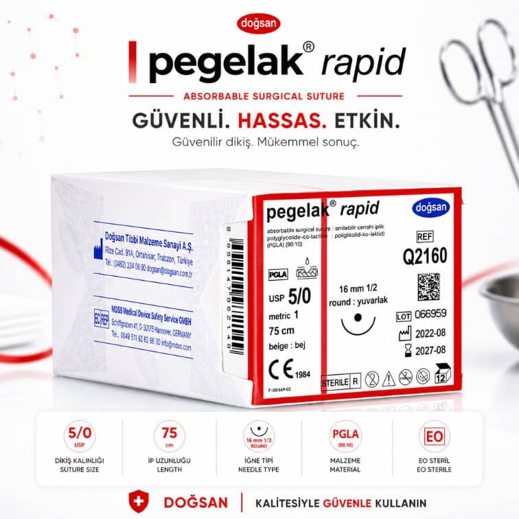 DOĞSAN Pegelak® Rapid Emilebilir Cerrahi Sütür | REF: Q2160 ürün görseli