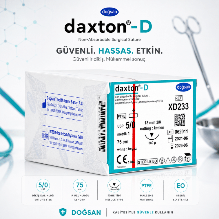 DOĞSAN Daxton®-D PTFE Non-Absorbable Cerrahi Sütür | REF: XD233 ürün görseli