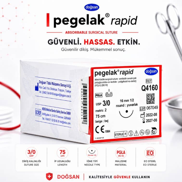 DOĞSAN Pegelak® Rapid Emilebilir Cerrahi Sütür | REF: Q4160 ürün görseli