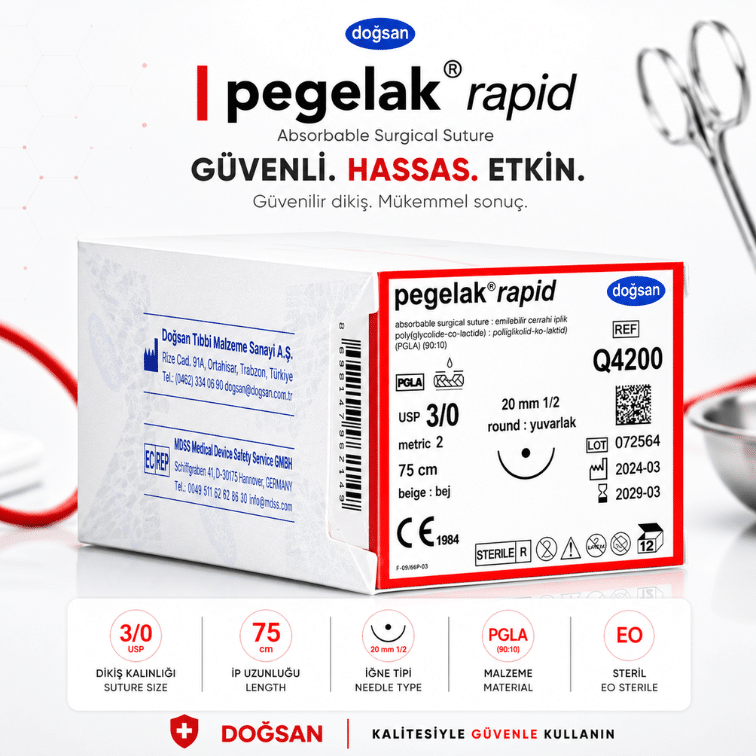 DOĞSAN Pegelak® Rapid Emilebilir Cerrahi Sütür | REF: Q4200 ürün görseli