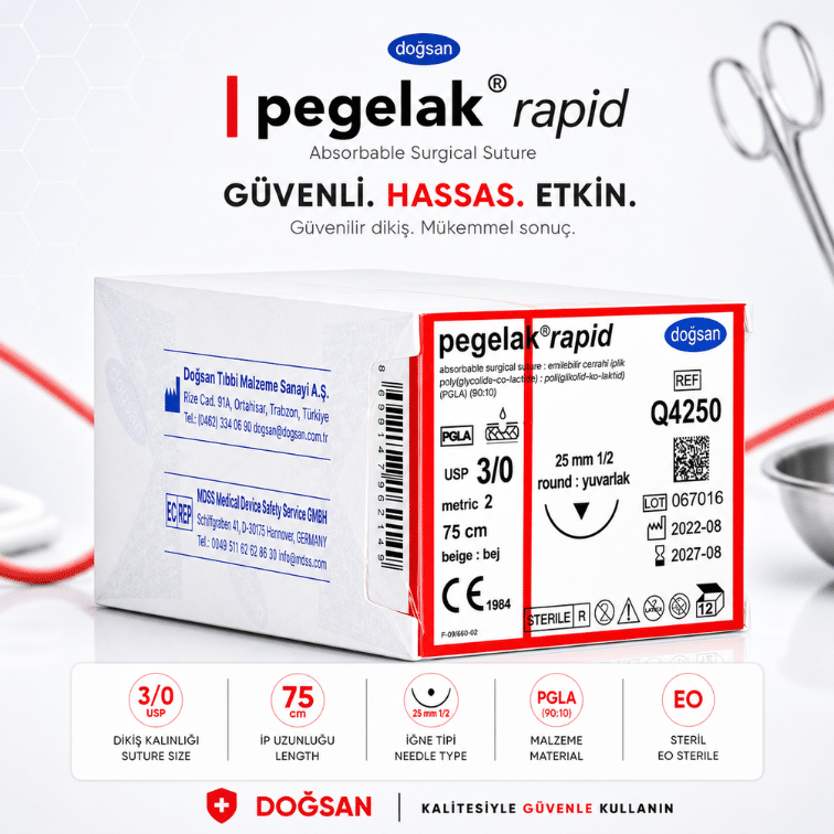 DOĞSAN Pegelak® Rapid Emilebilir Cerrahi Sütür | REF: Q4250 ürün görseli