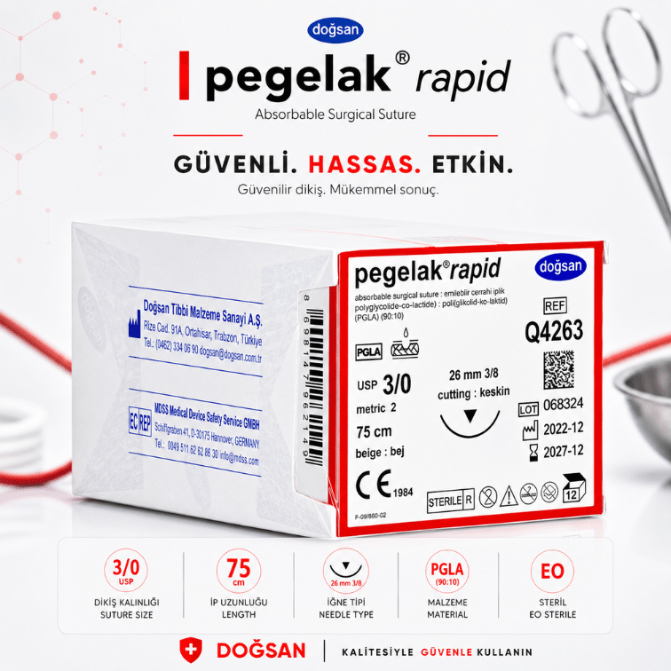 DOĞSAN Pegelak® Rapid Emilebilir Cerrahi Sütür | REF: Q4263 ürün görseli