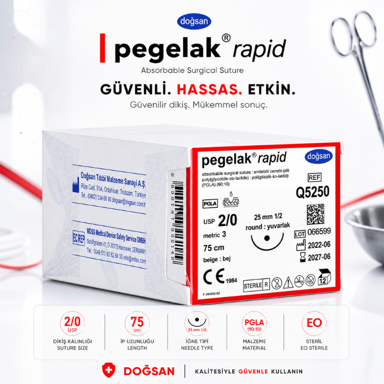 DOĞSAN Pegelak® Rapid Emilebilir Cerrahi Sütür | REF: Q5250 ürün görseli