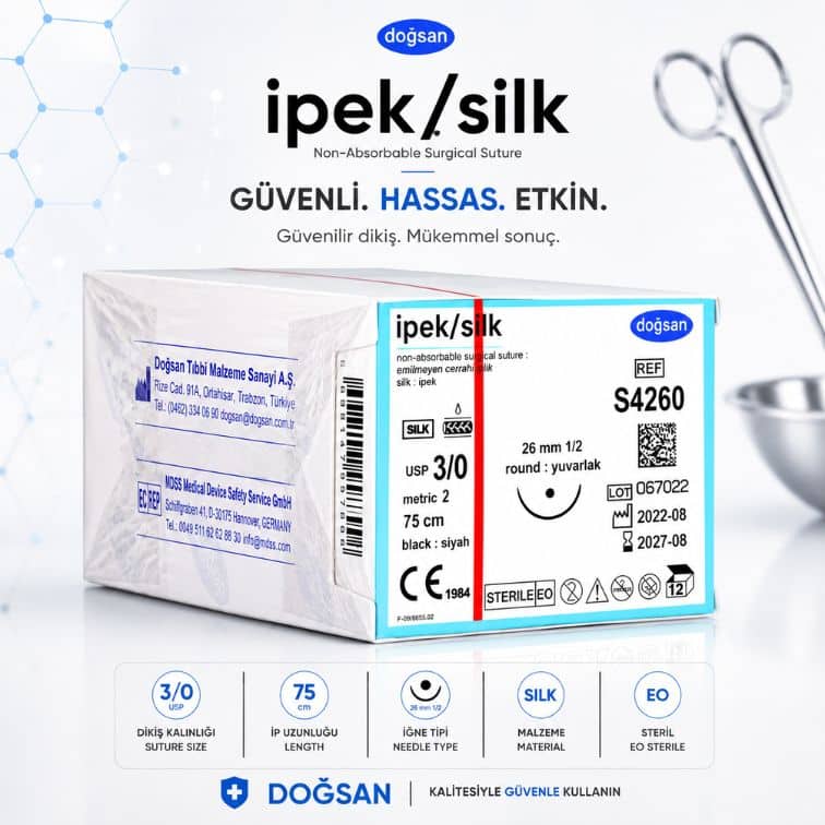 DOĞSAN İpek/Silk Non-Absorbable Cerrahi Sütür REF: S4260 ürün görseli