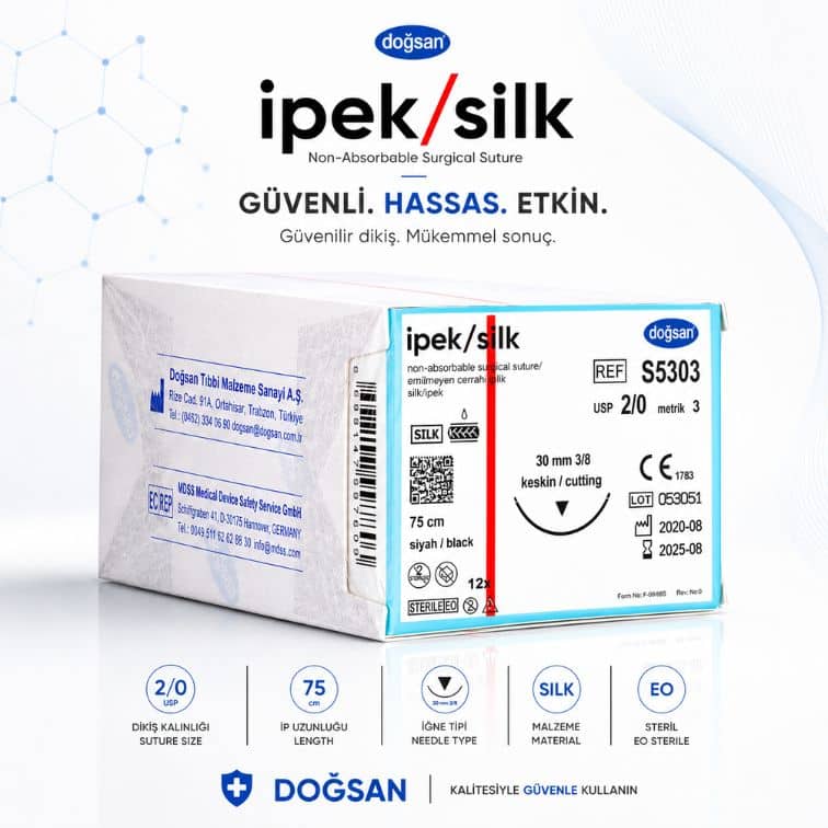 DOĞSAN İpek/Silk Non-Absorbable Cerrahi Sütür REF: S5303 ürün görseli
