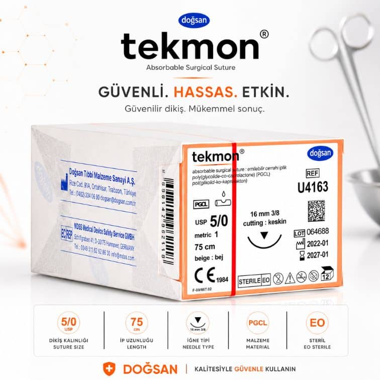 DOĞSAN Tekmon® Emilebilir Cerrahi Sütür REF: U4163 ürün görseli