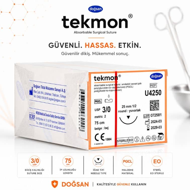 DOĞSAN Tekmon® Emilebilir Cerrahi Sütür REF: U4250 ürün görseli