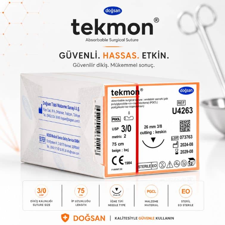 DOĞSAN Tekmon® Emilebilir Cerrahi Sütür REF: U4263 ürün görseli