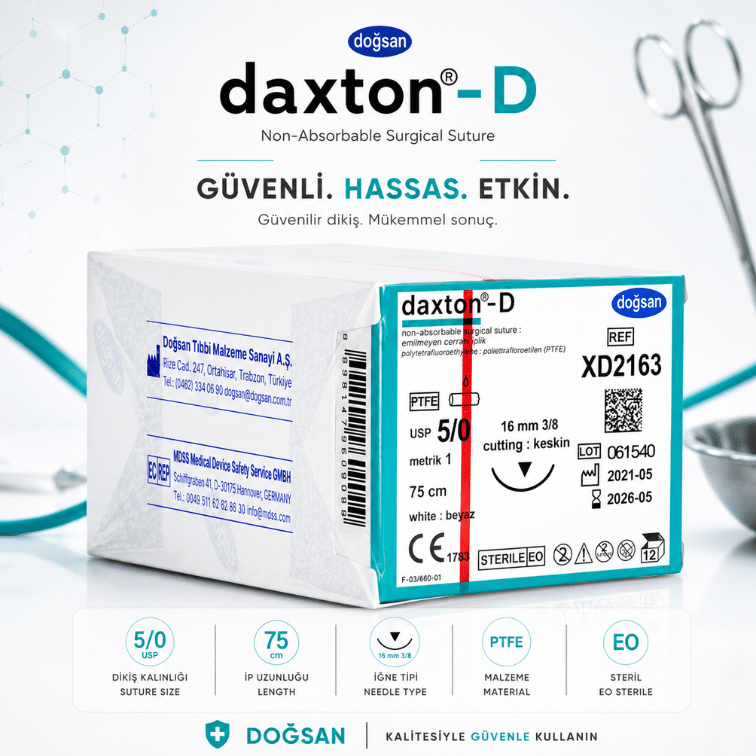 DOĞSAN Daxton®-D PTFE Non-Absorbable Cerrahi Sütür | REF: XD2163 ürün görseli