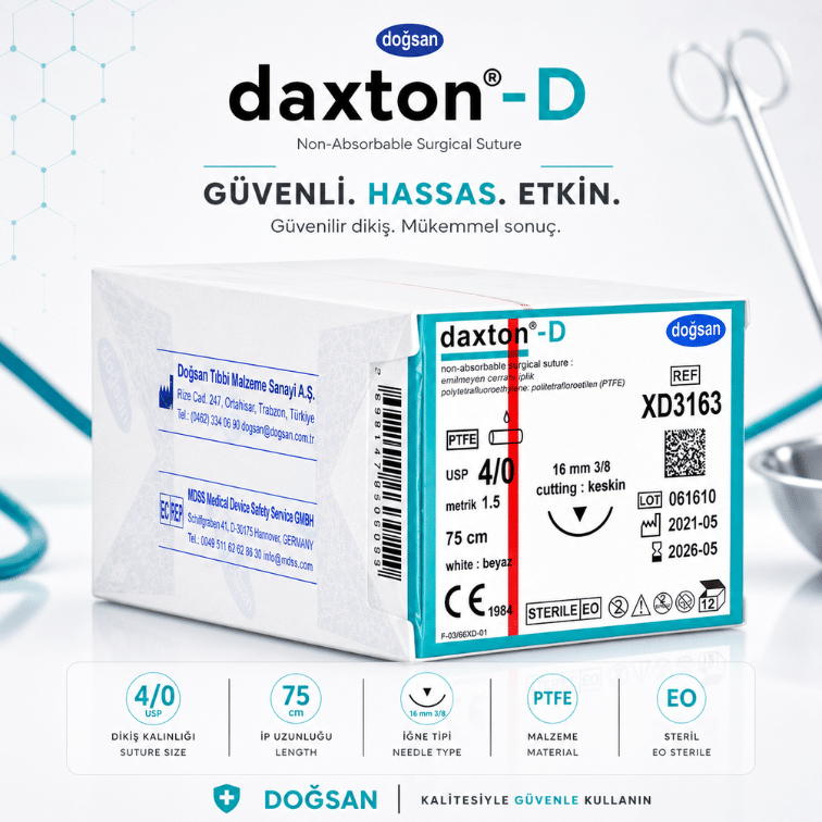 DOĞSAN Daxton®-D PTFE Non-Absorbable Cerrahi Sütür | REF: XD3163 ürün görseli