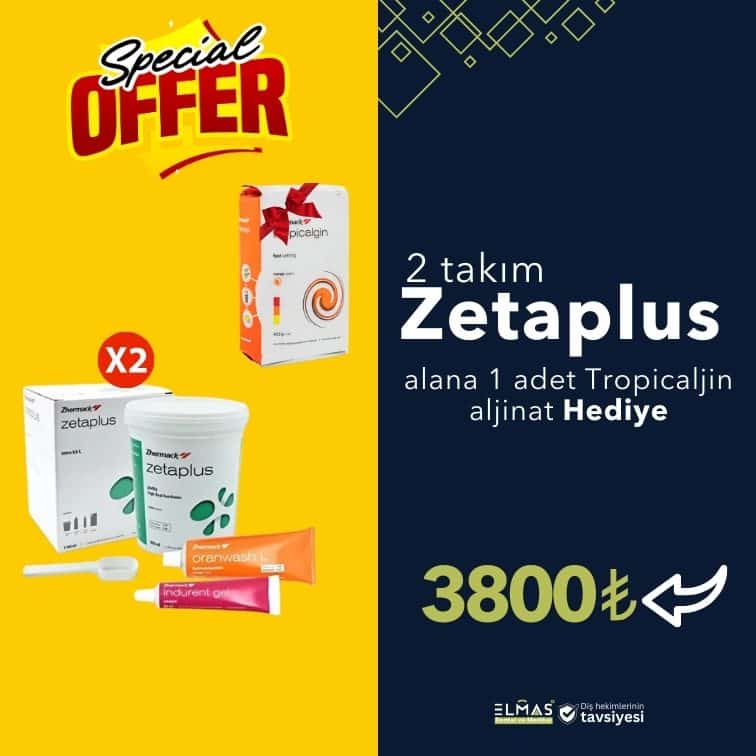 Zetaplus C Tipi Silikon Takımı 2 Adet ve Tropicalgin Fast Set Aljinat 453 g ürün görseli